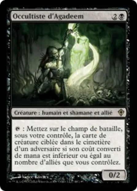 Occultiste d'Agadeem, carte Magic WWK 48 — extension Worldwake