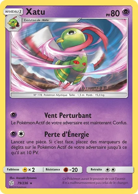 Xatu, carte Pokémon CEC 79 — extension Éclipse Cosmique
