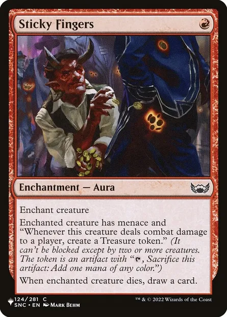 Doigts baladeurs, carte Magic PLST SNC-124 — extension The List