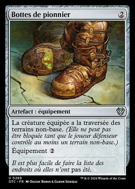 Bottes de pionnier, carte Magic OTC 269 — extension Outlaws of Thunder Junction Commander