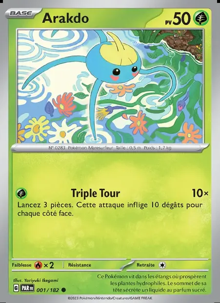 Arakdo, carte Pokémon PAR 001 — extension Faille Paradoxe