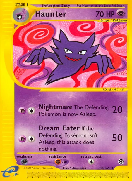 Haunter, Pokémon card EX 80 — Expedition Base Set set