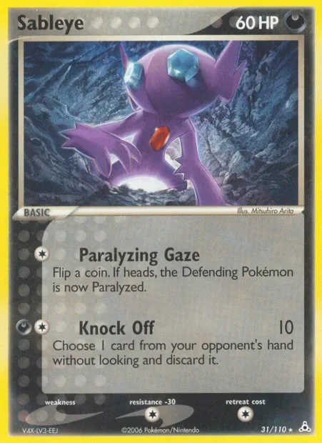 Sableye, Pokémon card HP 31 — Holon Phantoms set