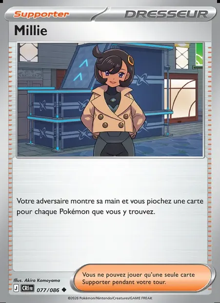 Millie, carte Pokémon CRI 077 — extension Chaos Ascendant