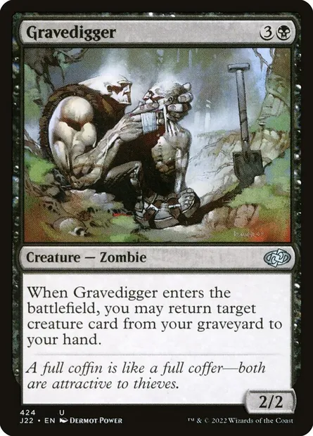 Gravedigger, Magic card J22 424 — Jumpstart 2022 set