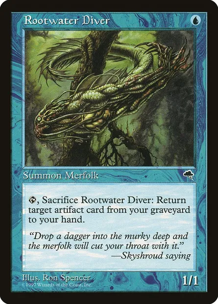 Rootwater Diver, Magic card TMP 81 — Tempest set