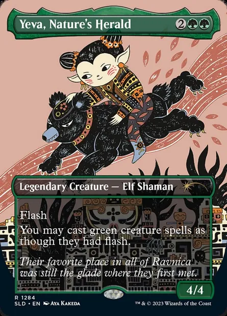 Yeva, héraut de la Nature, carte Magic SLD 1284 — extension Secret Lair Drop