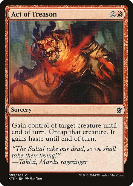 Act of Treason, Magic card KTK 95 — Khans of Tarkir set
