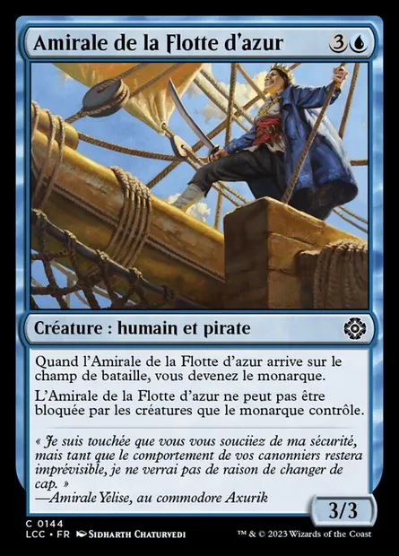Amirale de la Flotte d'azur, carte Magic LCC 144 — extension The Lost Caverns of Ixalan Commander