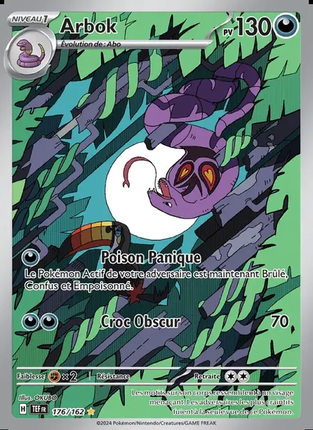 Arbok, carte Pokémon TEF 176 — extension Forces Temporelles