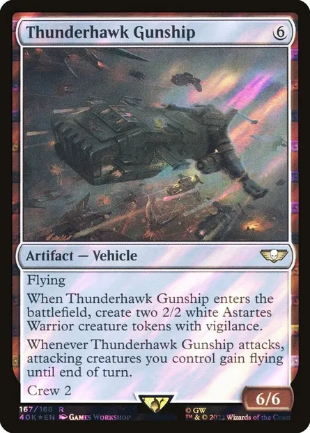 Thunderhawk Gunship, Magic card 40K 167★ — Warhammer 40,000 Commander set