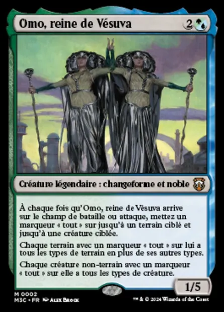 Omo, reine de Vésuva, carte Magic M3C 2 — extension Modern Horizons 3 Commander