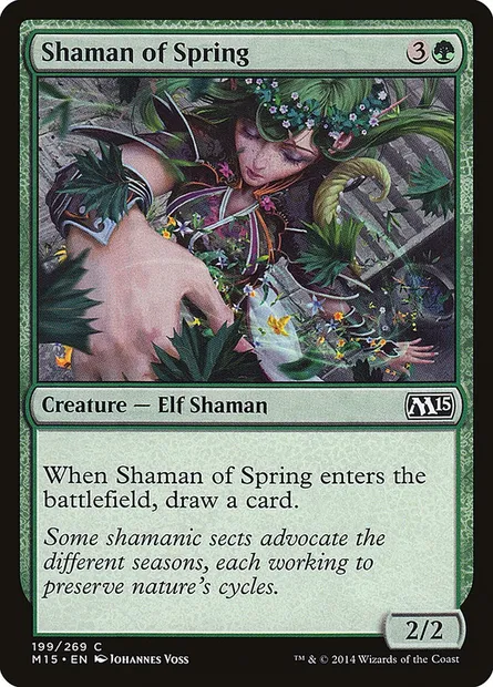 Shaman of Spring, Magic card M15 199 — Magic 2015 set