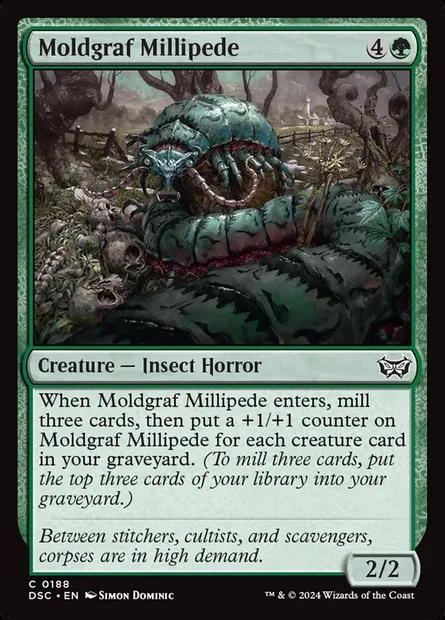 Moldgraf Millipede, Magic card DSC 188 — Duskmourn: House of Horror Commander set