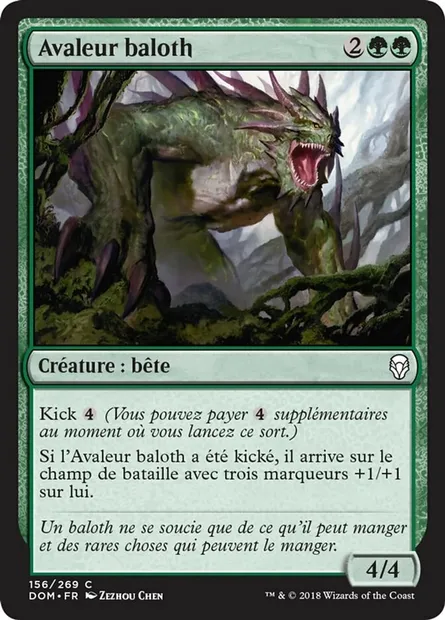 Avaleur baloth, carte Magic DOM 156 — extension Dominaria