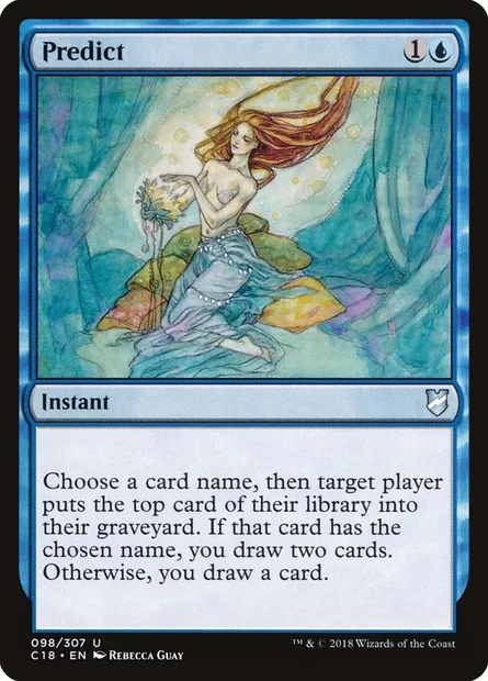 Predict, Magic card C18 98 — Commander 2018 set