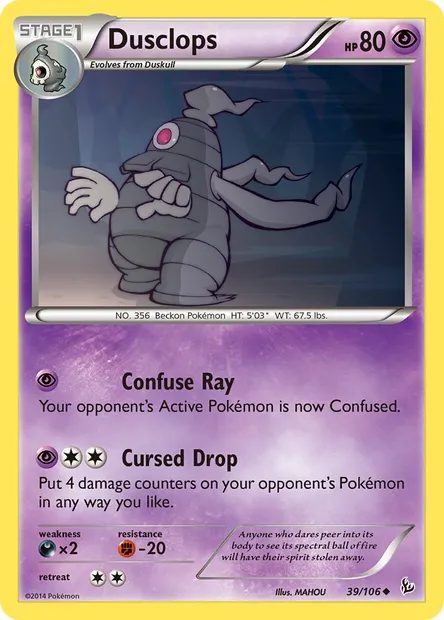 Dusclops, Pokémon card FLF 39 — Flashfire set