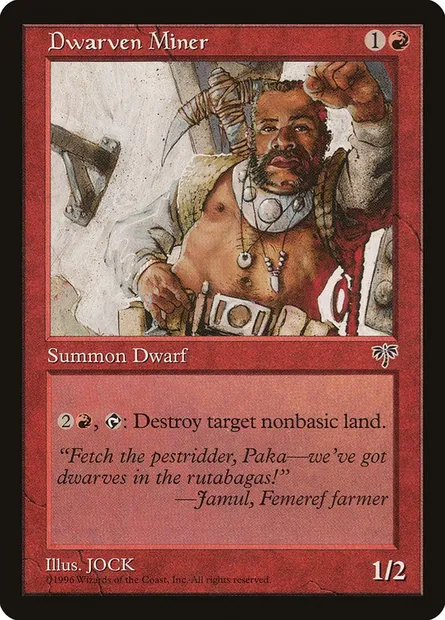 Dwarven Miner, Magic card MIR 169 — Mirage set