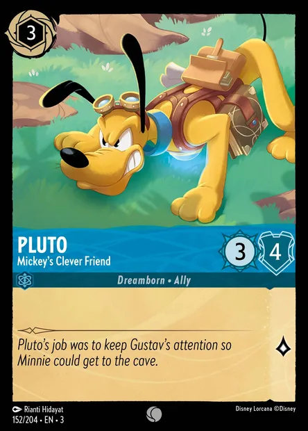 Pluto - Mickey's Clever Friend, Disney Lorcana card CH3-152 — Into the Inklands set