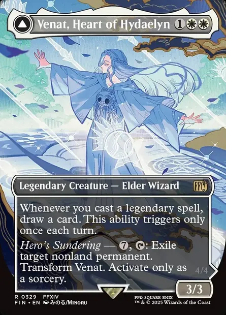 Venat, Heart of Hydaelyn // Hydaelyn, the Mothercrystal, Magic card FIN 329 — Final Fantasy set