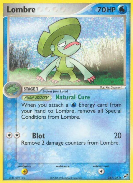 Lombre, Pokémon card DX 34 — Deoxys set