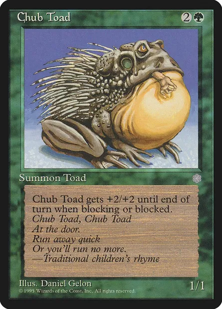 Chub Toad, Magic card ICE 229 — Ice Age set