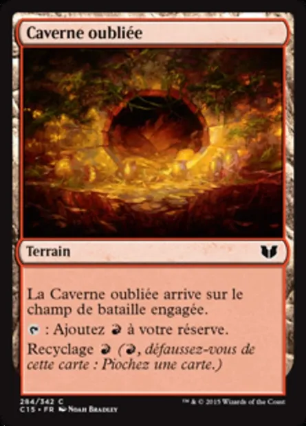 Caverne oubliée, carte Magic C15 284 — extension Commander 2015