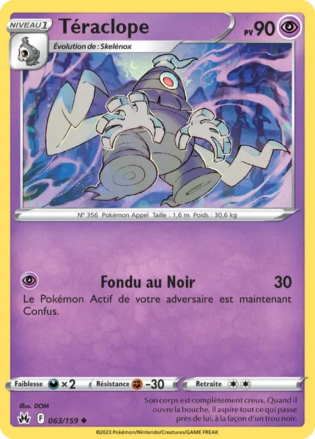 Téraclope, carte Pokémon CRZ 063 — extension Zénith Suprême