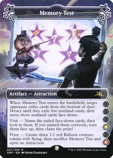 Memory Test, Magic card UNF 221a — Unfinity set