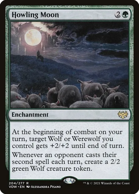 Howling Moon, Magic card VOW 204 — Innistrad: Crimson Vow set
