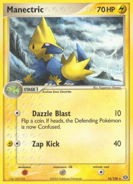 Manectric, Pokémon card EM 16 — Emerald set