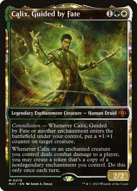 Calix, Guided by Fate, Magic card MAT 76 — March of the Machine: The Aftermath set