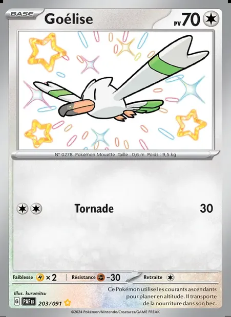 Goélise, carte Pokémon PAF 203 — extension Destinées de Paldea