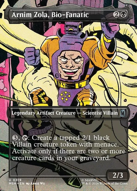Arnim Zola, Bio-Fanatic, Magic card MSH 319 — Marvel Super Heroes set