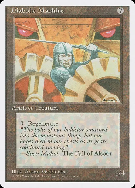 Diabolic Machine, Magic card 4ED 314 — Fourth Edition set