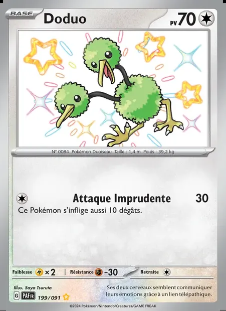 Doduo, carte Pokémon PAF 199 — extension Destinées de Paldea