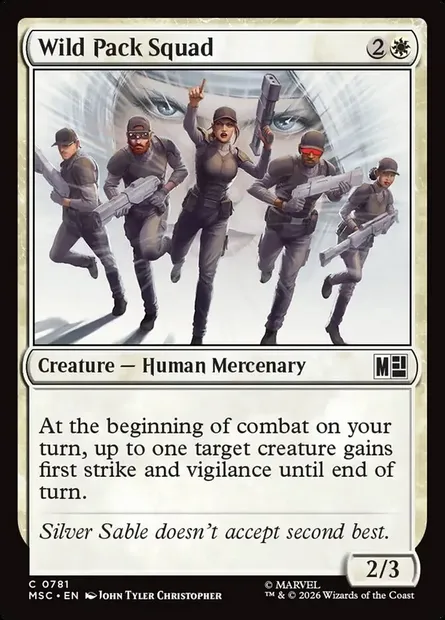 Wild Pack Squad, Magic card MSC 781 — Marvel Super Heroes Commander set