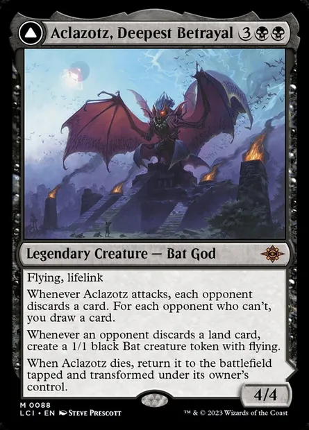 Aclazotz, Deepest Betrayal // Temple of the Dead, Magic card LCI 88 — The Lost Caverns of Ixalan set