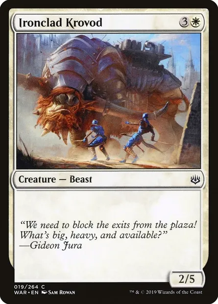 Ironclad Krovod, Magic card WAR 19 — War of the Spark set
