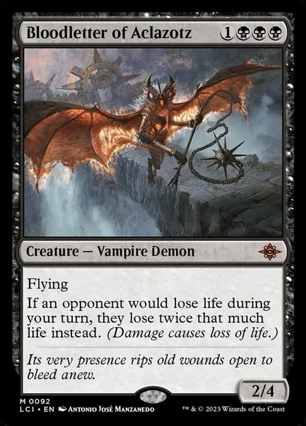 Bloodletter of Aclazotz, Magic card LCI 92 — The Lost Caverns of Ixalan set