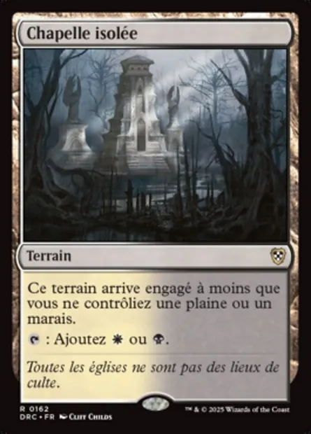 Chapelle isolée, carte Magic DRC 162 — extension Aetherdrift Commander