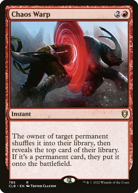Chaos Warp, Magic card CLB 785 — Commander Legends: Battle for Baldur's Gate set