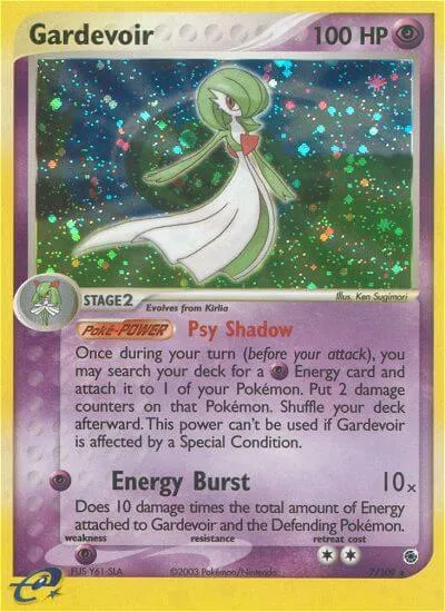 Gardevoir, Pokémon card RS 7 — Ruby & Sapphire set