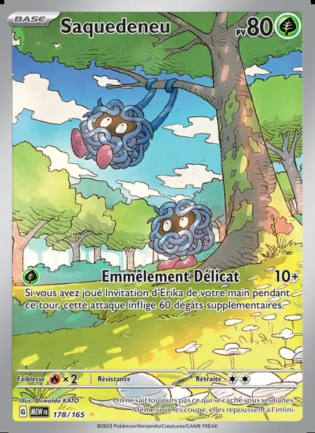 Saquedeneu, carte Pokémon MEW 178 — extension 151