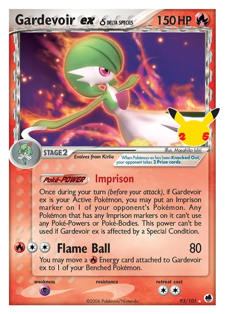 Gardevoir ex δ, carte Pokémon CEL CC014 — extension Célébrations