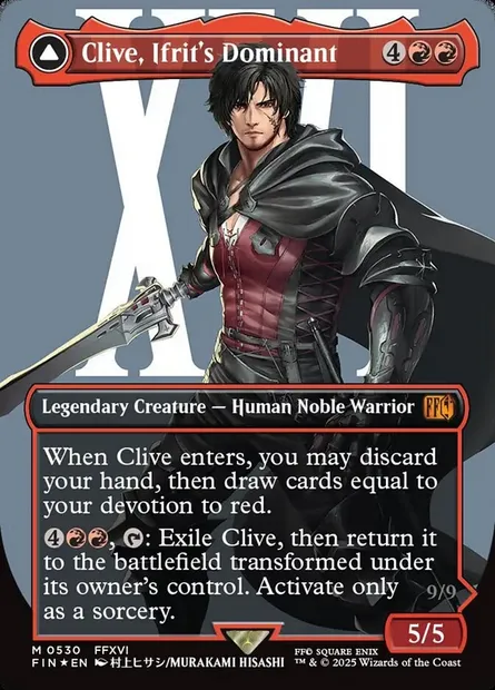 Clive, Ifrit's Dominant // Ifrit, Warden of Inferno, Magic card FIN 530 — Final Fantasy set
