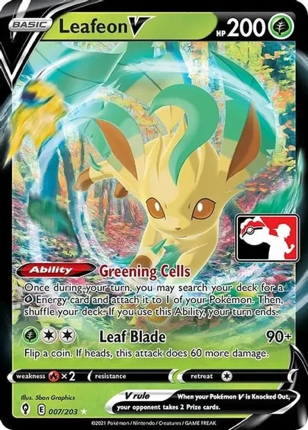 Leafeon V, Pokémon card PPS 007 — Play! Pokémon Prize Pack Series set