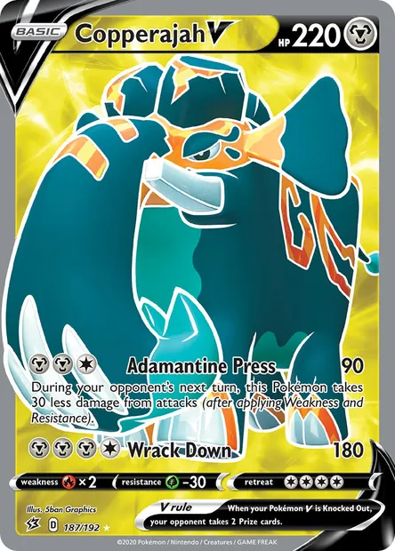 Copperajah V, Pokémon card RCL 187 — Rebel Clash set
