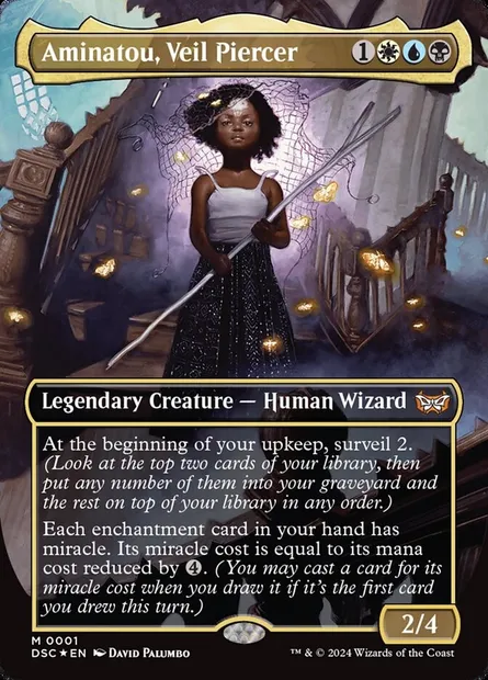 Aminatou, Veil Piercer, Magic card DSC 1 — Duskmourn: House of Horror Commander set