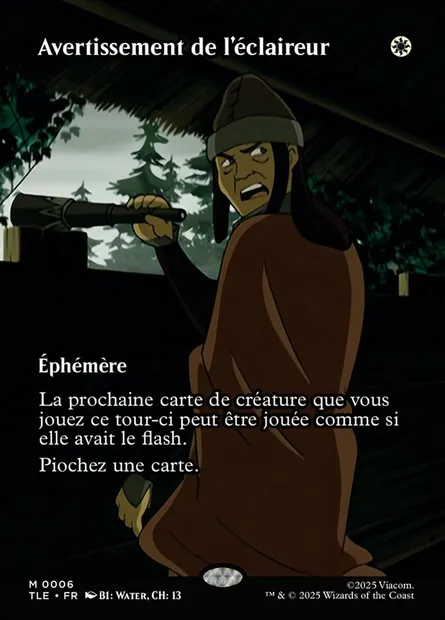 Avertissement de l'éclaireur, carte Magic TLE 6 — extension Avatar: The Last Airbender Eternal
